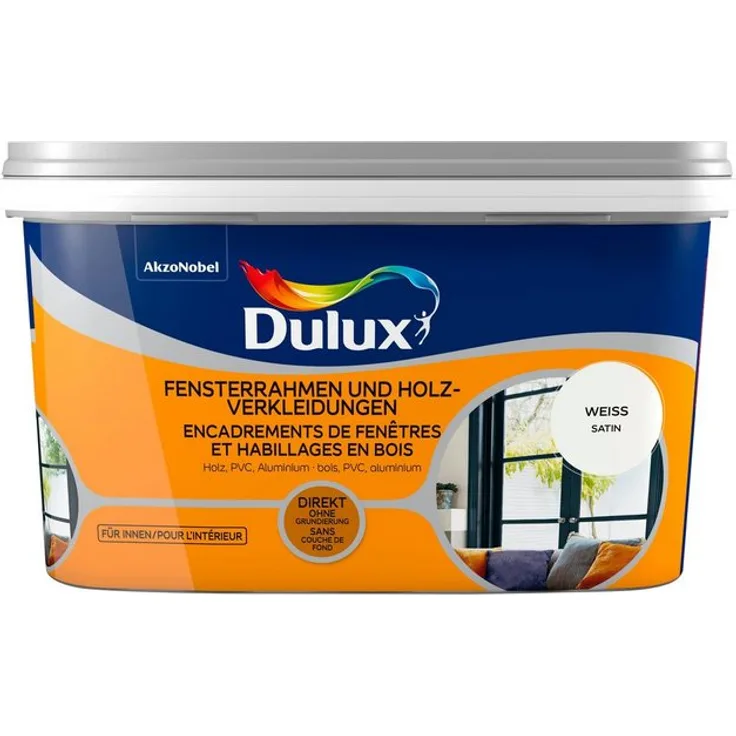 Dulux - Dulux Holzlack Fresh Up, für Fensterrahmen und Holzverkleidungen, weiß, 2 l - weiß