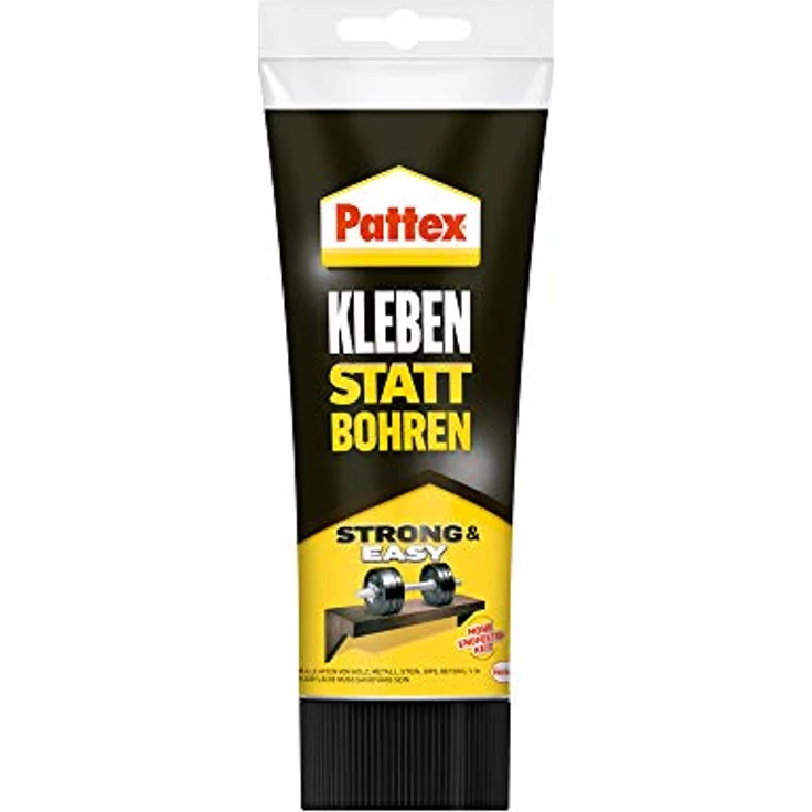 Pattex Montagekleber Kleben statt Bohren, starker Kraftkleber für sofortigen Halt, universell einsetzbarer Baukleber, Kleber mit hoher Endfestigkeit, 1 x 250g – Bild 1