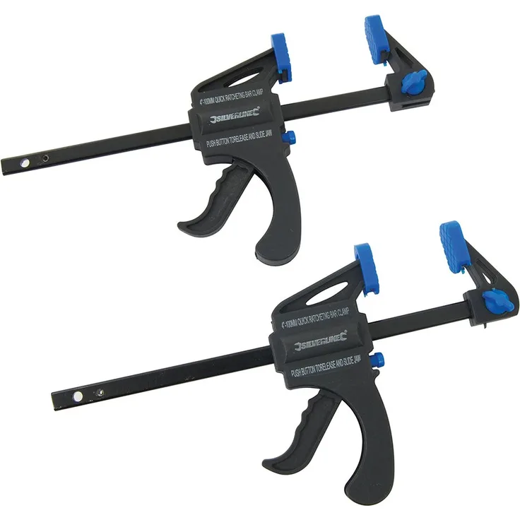 Silverline 250108 Einhandzwingen, 2er-Pckg. 100 mm