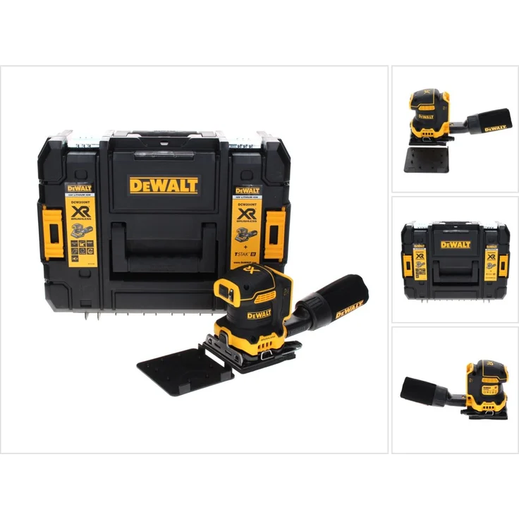 DeWalt DCW 200 NT Akku Vibrationsschleifer 18 V 108x115 mm Solo + TSTAK - ohne Akku, ohne Ladegerät – Bild 1