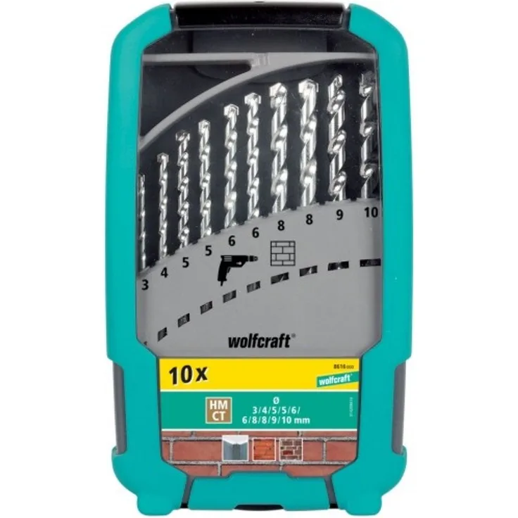 1 Spezial-Betonbohrer-Set HM 10-tl ø3-10