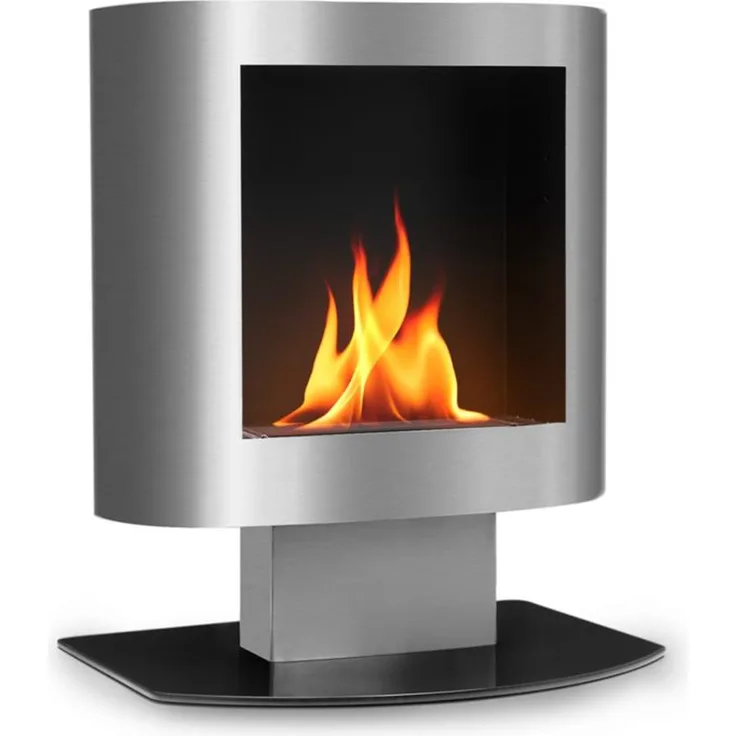 Phantasma Tower Ethanol-Kamin Sicherheitsbrenner Löschhilfe Edelstahl Silber
