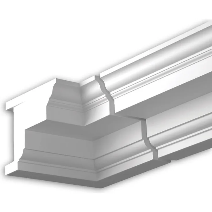 Profhome Decor - Innenwinkel 432121 Außenstuck Eckelement Fassadenelement Neo-Klassizismus-Stil weiß