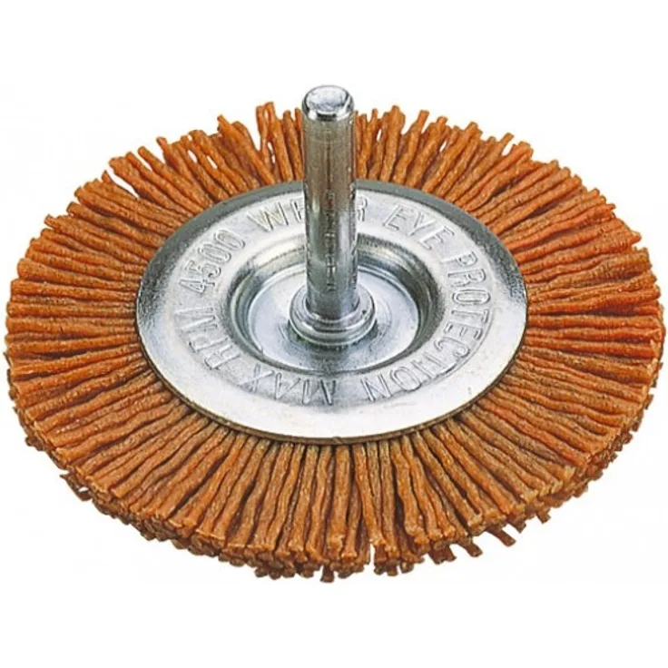 wolfcraft 1 Nylon-Scheibenbürste S=6 mm ø75 mm