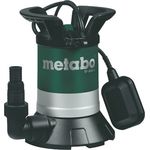 Metabo Klarwasser Tauchpumpe TP 8000 S | inkl. Winkelanschlussstück mit Multiadapter, Schwimmerschalter | 250800000 Tauchpumpe