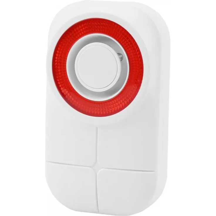 Olympia 6109 Alarmsysteme Außensirene-NEU, 1.5 V, Rot, weiß