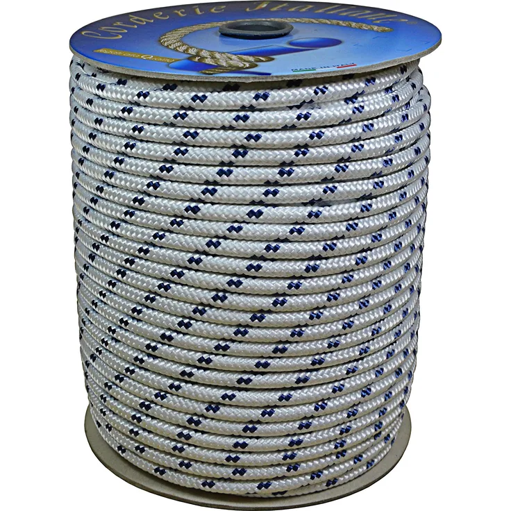 corderie Italiane 6006008 ? 00 Braid Nautica 04 mm x 100 m weiß mit Etikett aus Kunststoff blau Farbe: weiß blau mit Marker