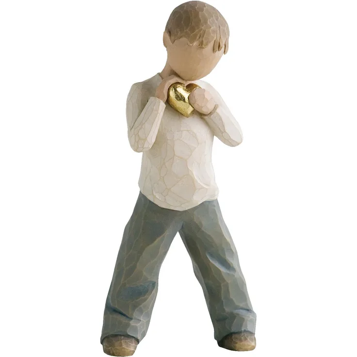 Willow Tree 26142 Figur Herz aus Gold, 2,5 x 3,8 x 14 cm