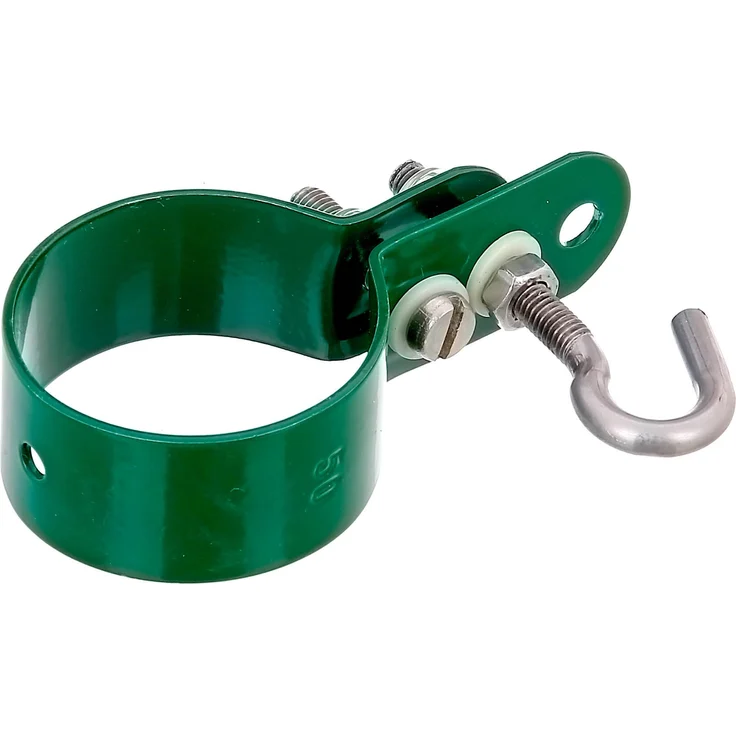 GAH-Alberts 655624 Schelle für Geflechtspannstäbe-verzinkt, grün, Ø48 mm – Bild 1