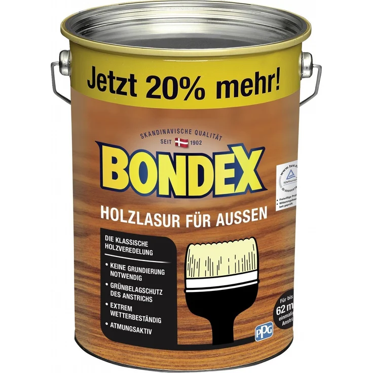 Bondex Holzlasur für Aussen 4,8 l, dunkelgrau – Bild 3