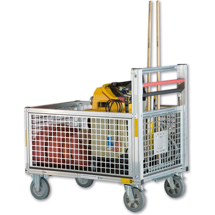 Günzburger Steigtechnik Günzburger Universal-Rollcontainer mit Gitterbox