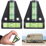 Magnetische T-Wasserwaage, 2 Pack, handliche Kreuzwasserwaage, Kreuzwaage Wohnmobil, Pyramidenwaage für Wohnwagen, Zwei-Weg Wasserwaage, kleine Wasserwaage Camper, 2D Wasserwaage, Kreuzlibelle Camping