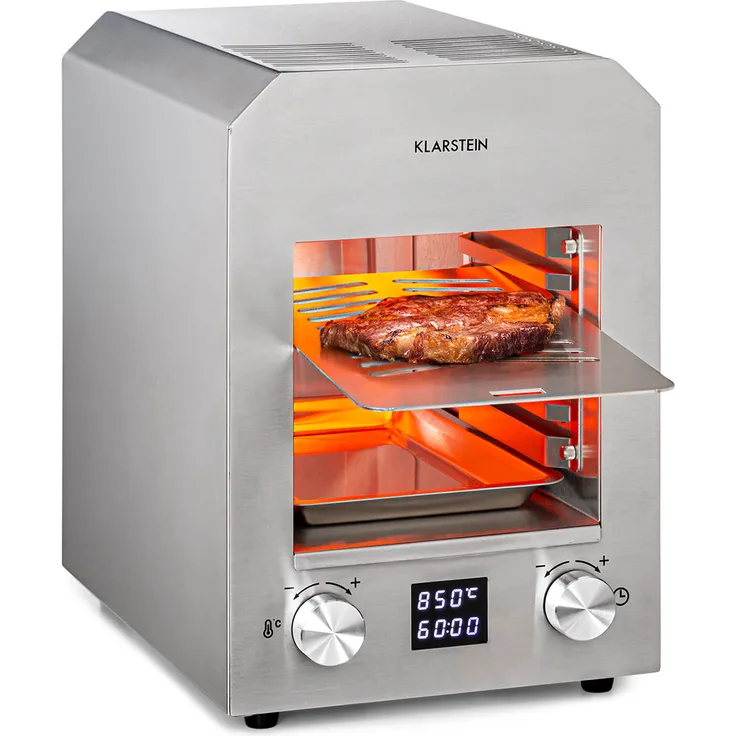 Hannibal Hochtemperaturgrill Indoor 2.200W 850°C Edelstahl silber Silber