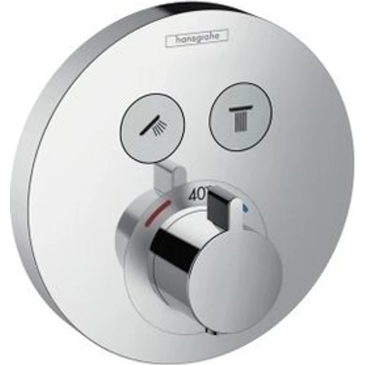 hansgrohe ShowerSelect S Unterputz Thermostat, für 2 Funktionen, Chrom – Bild 1