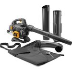 McCulloch Benzin-Laubbläser--Sauger GBV 322, Gartensauger--Bläser mit 800 Watt Motorleistung, 45 l Saugleistung, 322 km-h (Art.-Nr. 00096-78.652.01) Häckselfunktion