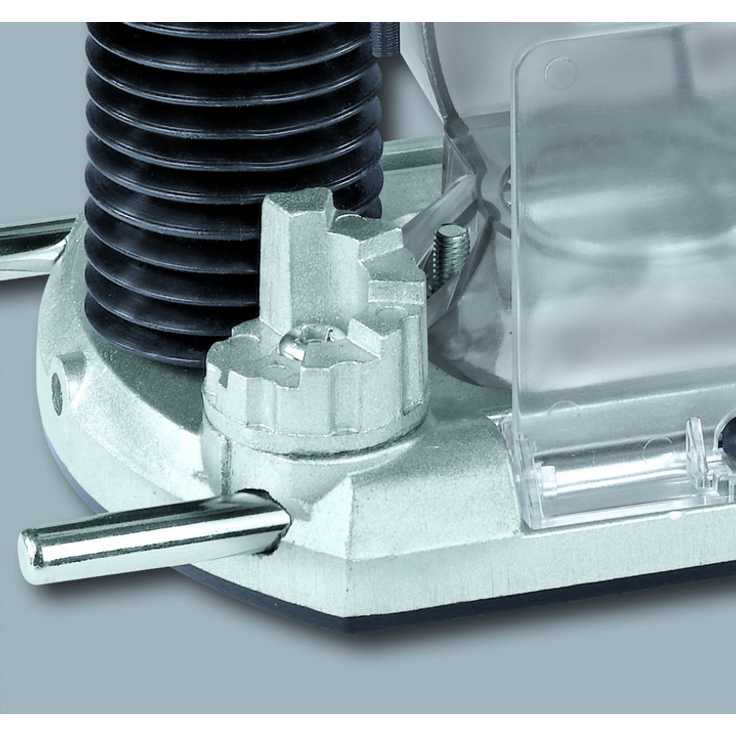 Einhell Oberfräse TC-RO 1155 E (1100 W, Ø 6 und 8 mm, Drehzahlregelung, Parallelanschlag, Absaugadapter, inkl. Zubehör) – Bild 4