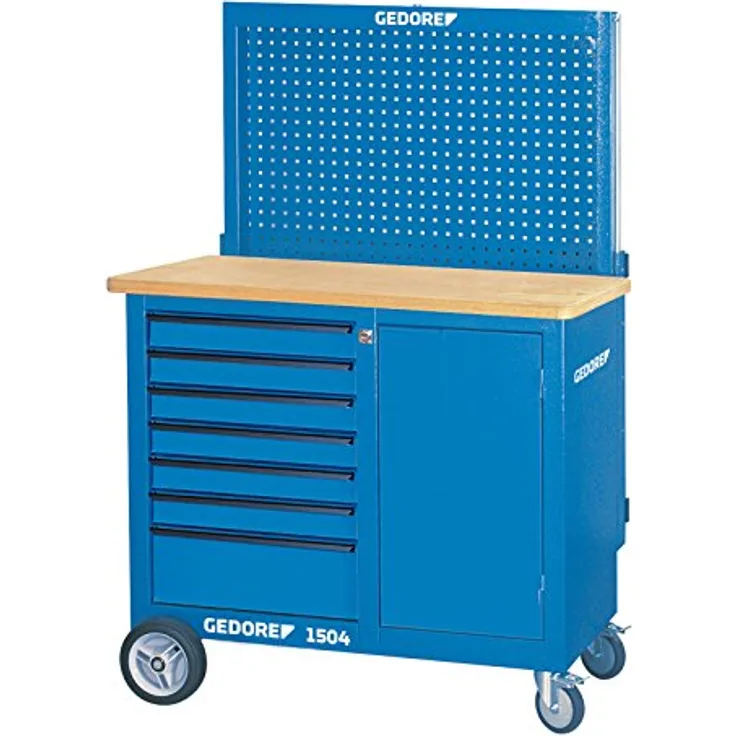 GEDORE BR 1504 0511 LH Rollwerkbank mit Rückwand + Hakensortiment