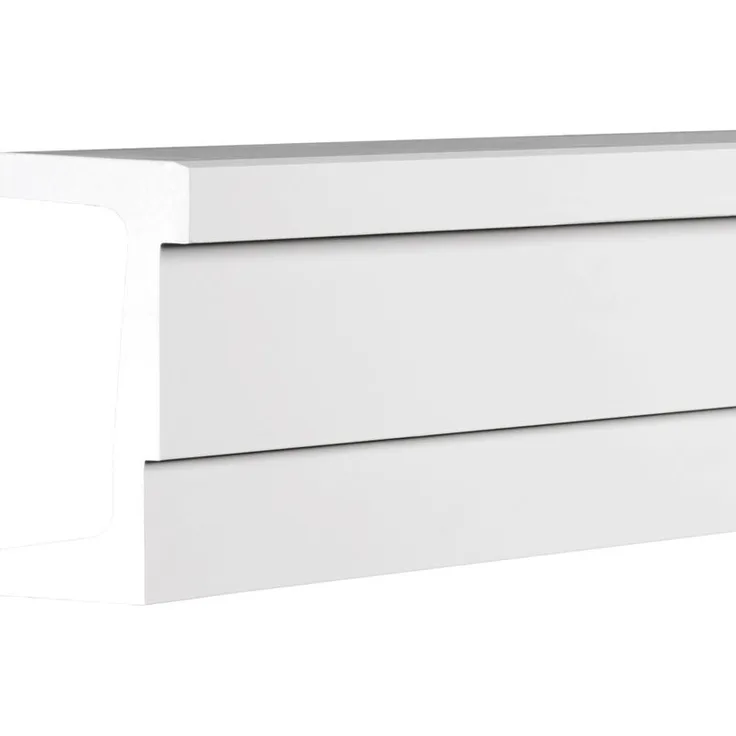 Architrav 404102 Fassadenprofil Stuckleiste Außenstuck Modernes Design weiß 2 m