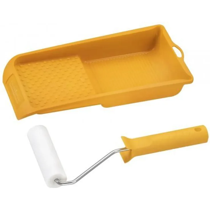 COLOR EXPERT Lackierroller-Set, Schaumwalze fein 11 cm, Farbwanne 15x32 cm