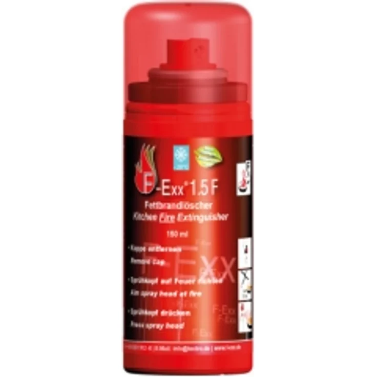 F-Exx 1.5 F Fettbrandlöscher für die Küche, 150 ml Feuerlöscher Brandklasse A, F
