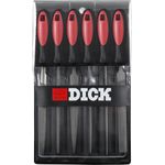 Dick Schlüsselfeilensatz 6tlg. 100 mm (Feilen für allgemeine Arbeiten, Hieb 2, Stahl, Eisen, NE-Metall) 1187102-2K