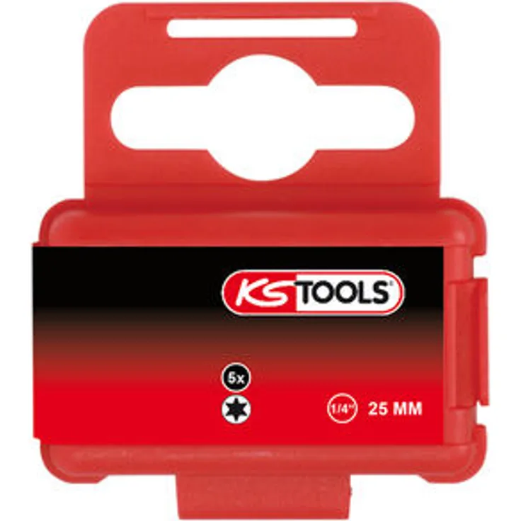 KS Tools 911.2335 1-4'' CLASSIC Bit TX, 25mm, T6, 5er Pack