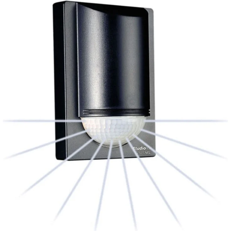 Steinel Infrarot-Bewegungsmelder IS 2180-2 schwarz, 180°|12 m Sensor, 1000 W, Unterkriechschutz, inkl. Eckwandhalter – Bild 1