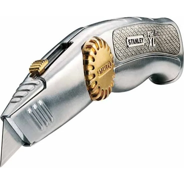 Stanley FatMax Messer einziehbare Klinge (robustes Gehäuse, ergonomisches Design, InterLock, magnetische Spitze) 0-10-819