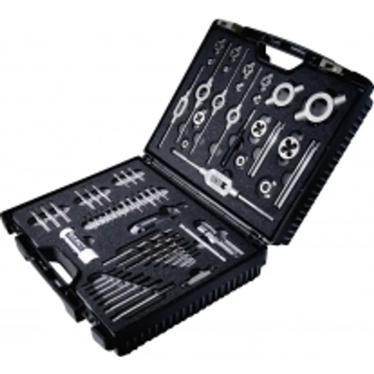 Exact 70511 Premium Gewindeschneidsortiment im Kunststoffkoffer GS61 Hochleistungsschnell-Stahl, M3-M12