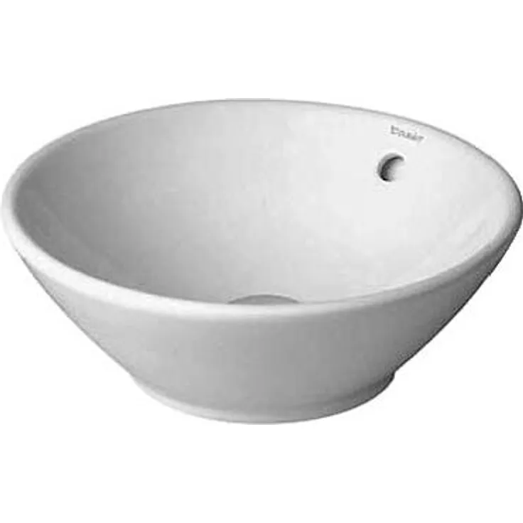 Duravit Bacino Aufsatzwaschtisch rund DM:42cm ohne Hahnloch mit Überlauf weiß 0325420000