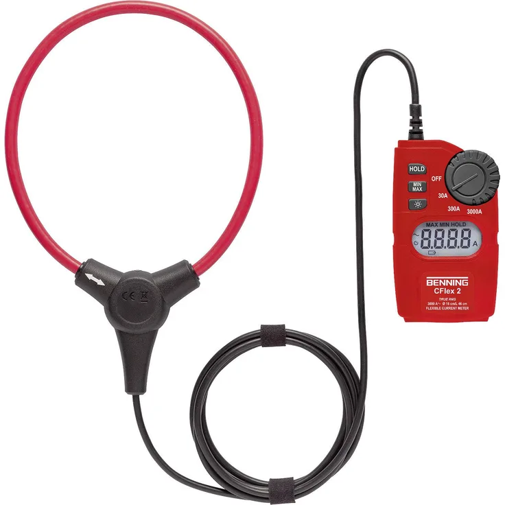 Benning CFlex 2 Stromzange digital CAT IV 600V Anzeige Counts: 3000