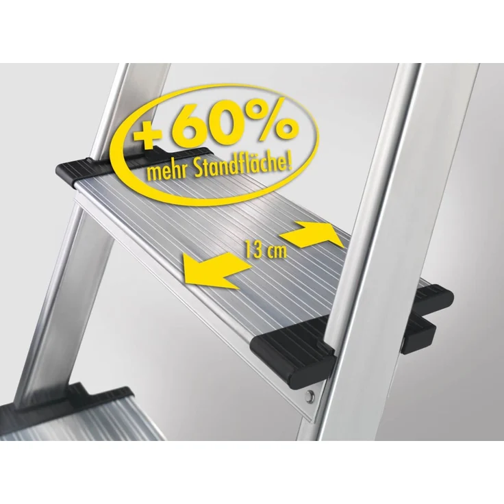 Hailo L80 ComfortLine, Alu-Sicherheits-Stehleiter, 5 Stufen – Bild 6
