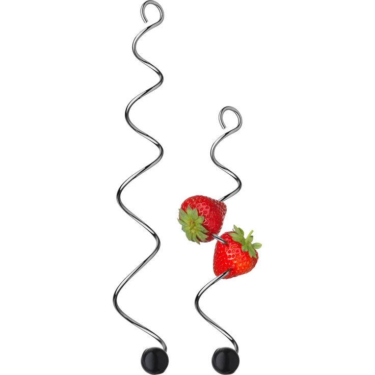 WMF Grillspieße, Edelstahl, Kunststoff, 18 cm, 2 Stück, schwarz – Bild 1