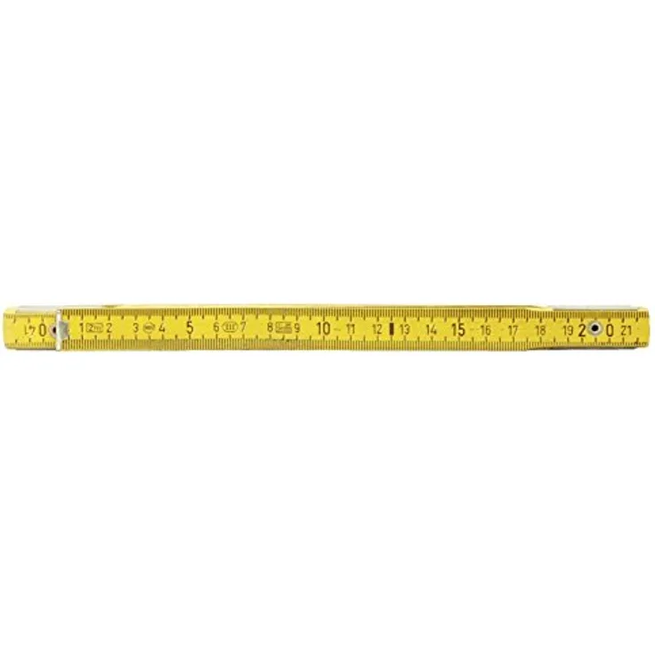 KS Tools 300.0060 Holz-Gliedermaßstab, gelb, 2m