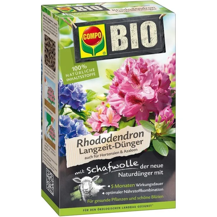 Compo BIO Rhododendron & Hortensien LGZ-Dünger mit Schafwolle 750 g