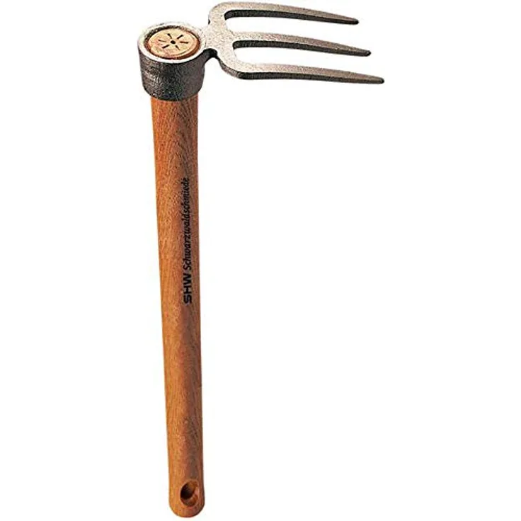 SHW Schmiedetechnik Rex-Häckchen mit 3 Zinken, Stiel 40 cm lang