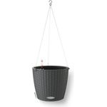 Lechuza 15193 Nido Cottage Blumenampel, Hochwertiger Kunststoff, Inkl. Bewässerungssystem und Edelstahlaufhängung, Für Innen- und Außenbereich, granit