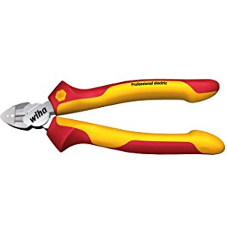 Wiha Abisolier-Seitenschneider Professional electric mit DynamicJoint (einzigartige Gelenkkonstruktion für bessere Kraftübertragung) (26745) 160 mm Zange für Elektriker, VDE geprüft, stückgeprüft, stabil und robust