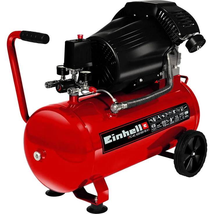 Einhell Kompressor TC-AC 420/50/10 V - 4010495 Kolbenkompressor 50 Liter 10 bar 2200 W 230 V