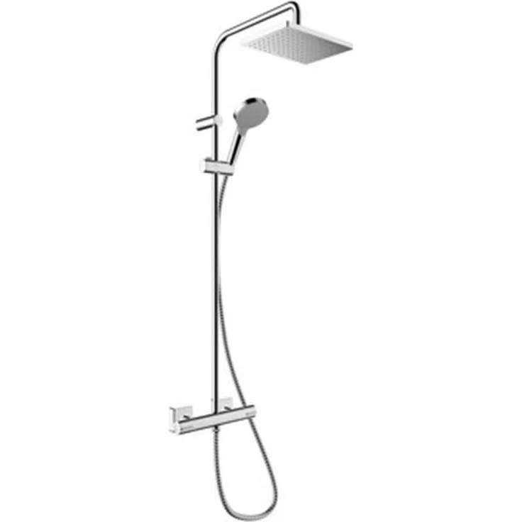 Showerpipe 230 1jet Vernis Shape EcoSmart chrom mit Brausethermostat, 26097000 - Hansgrohe