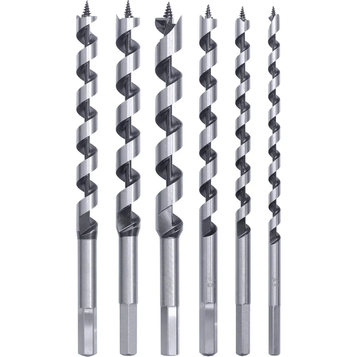 kwb 042290 Schlangen-Bohrer Satz, 8-teiliges Holz-Bohrer Set 8, 10, 12, 14, 16, 18-mm in Kunstoff-Koffer – Bild 1
