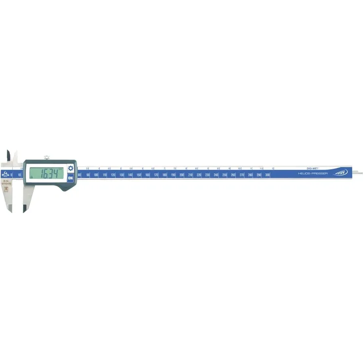 HELIOS-PREISSER 1326422 Digitaler Taschenmessschieber IP67 ohne Tiefenmaß, 300 x 65 mm