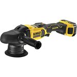 DeWalt DCM848P2-QW Doppel-Action-Poliermaschine XR 18 V 5 Ah Li-Ion Brushless2 Akkus gelb