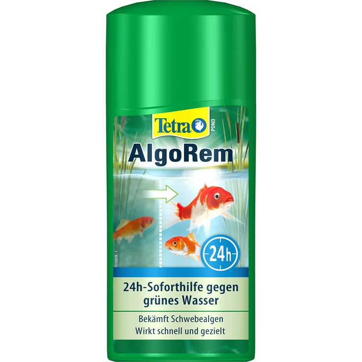 Tetra Pond AlgoRem (24-Stunden-Soforthilfe gegen grünes Wasser im Gartenteich), 500 ml Flasche – Bild 1