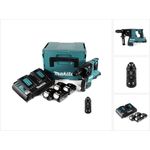 Makita DHR281PM4J Brushless Akku Bohrhammer 28 mm 2x 18 V für SDS-PLUS mit Schnellwechselfutter im Makpac + 4x 4,0 Ah Akku + Doppelladegerät