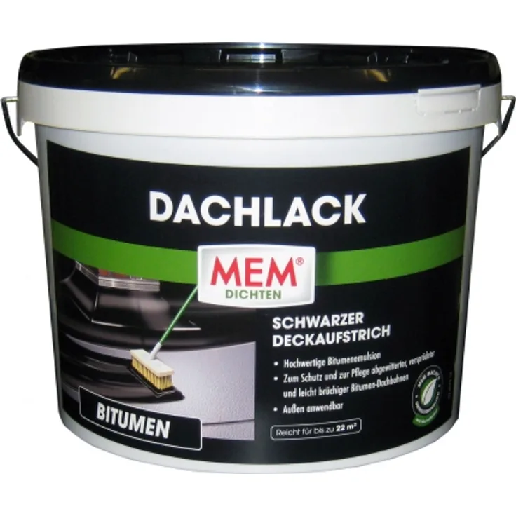 MEM Dachlack 10 Liter Bitumenabdichtung, Dachabdichtung