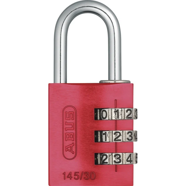 ABUS Aluminium-Zahlenschloss 145-30, rot, 46615 – Bild 1