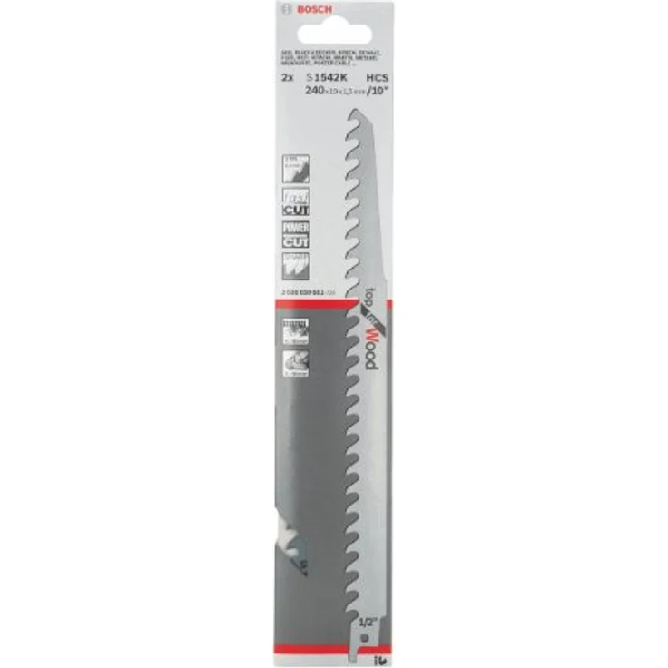 Bosch Professional Säbelsägeblatt Top for Wood zum Sägen in Holz (2 Stück, S 1542 K) – Bild 2