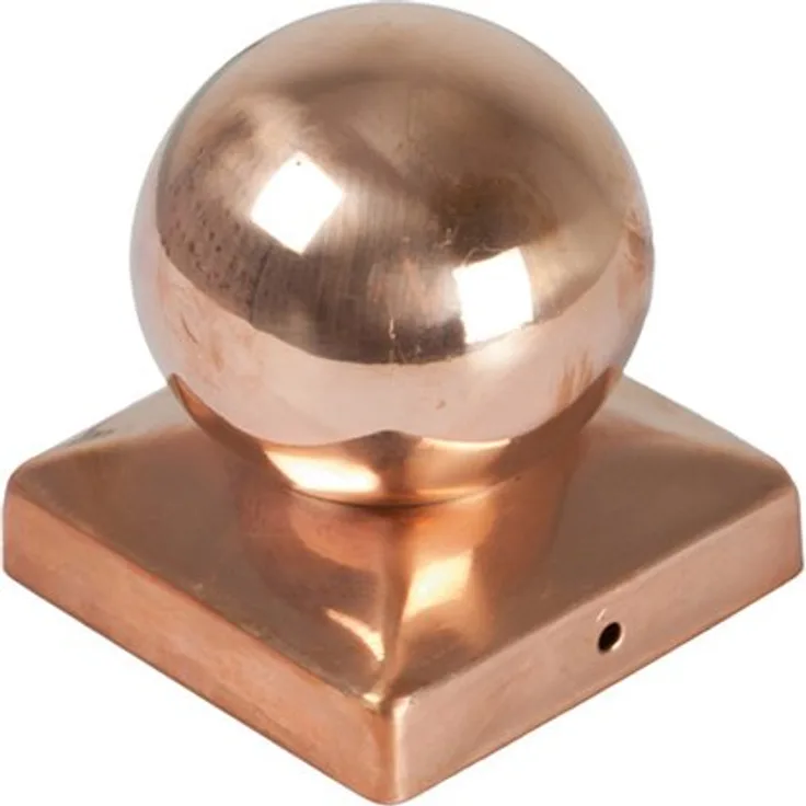 T & J Pfosten Abdeckung aus Metal Kupfer 9x9 Kugel
