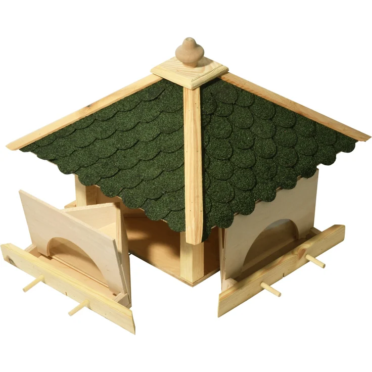 Luxus-Vogelhaus 98700e Großes XXL Vogelhaus aus Holz (Kiefer) für Garten, Balkon, mit 4 herausziehbaren Futterschubladen - XL Vogelhäuschen Vogelfutterhaus – Bild 1